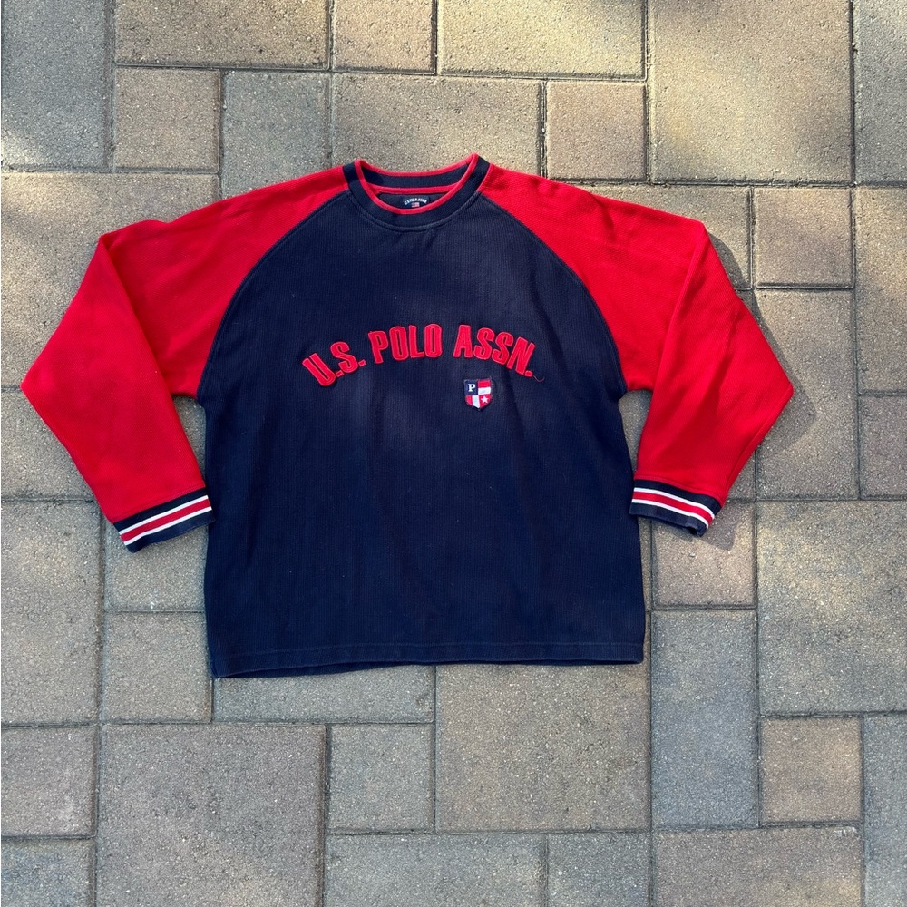 Red / Navy blue U.S. Polo Assn. Crewneck sweater size XL